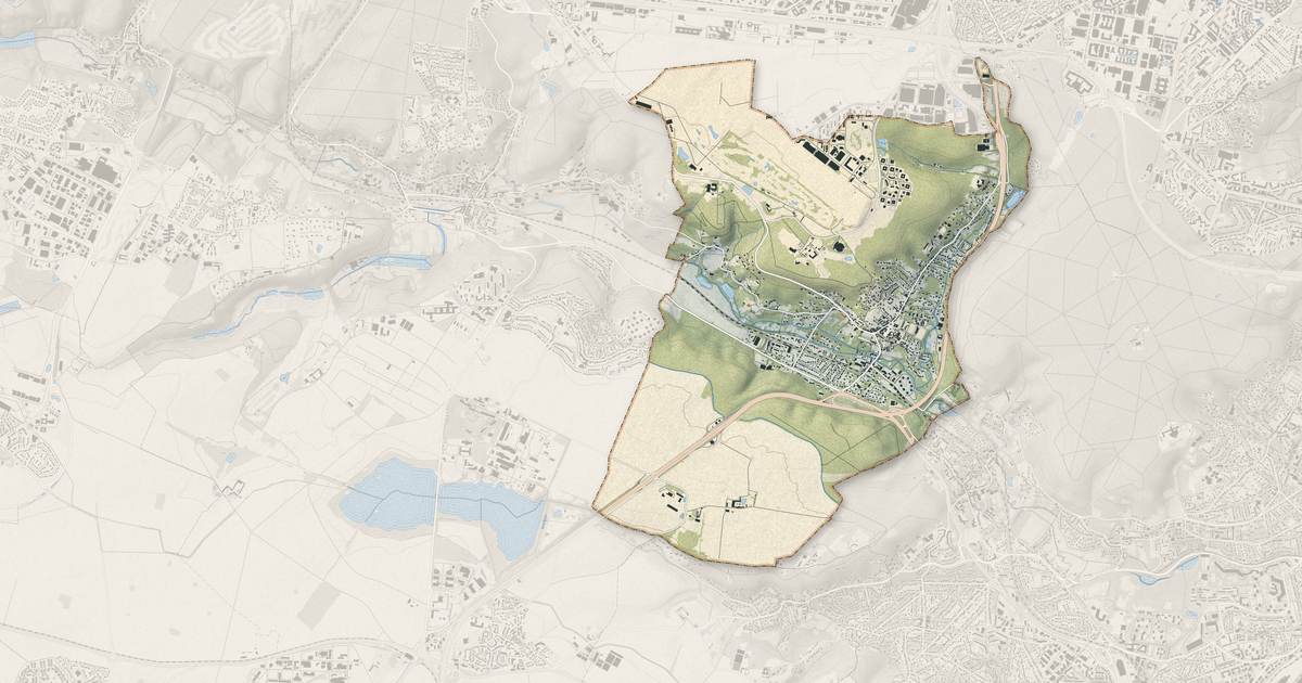 Portrait cartographique de Bièvres : relief, eau, forêts, bâti et voies, calculés à partir des données de l'IGN