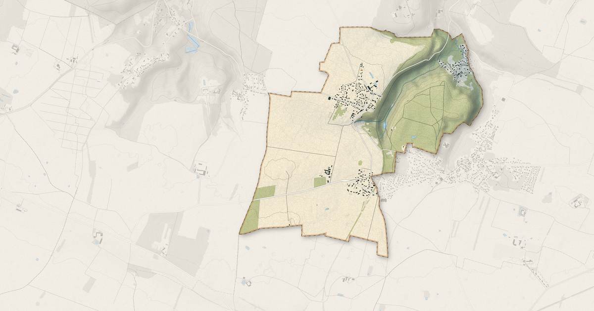 Portrait cartographique de Boullay-les-Troux : relief, eau, forêts, bâti et voies, calculés à partir des données de l'IGN