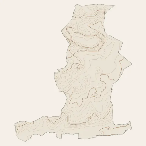 Bruyères-le-Châtel : courbes de niveau
