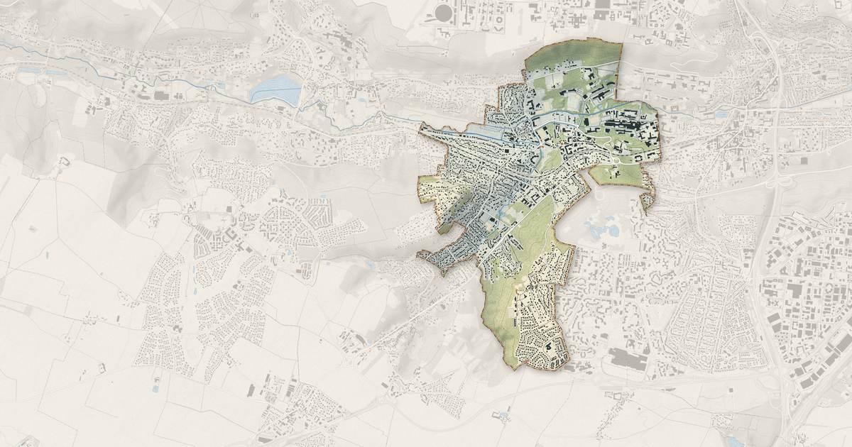Portrait cartographique de Bures-sur-Yvette : relief, eau, forêts, bâti et voies, calculés à partir des données de l'IGN