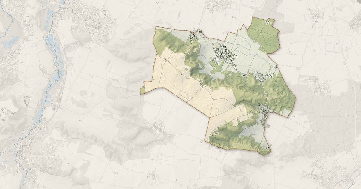 Portrait cartographique de Champcueil : relief, eau, forêts, bâti et voies, calculés à partir des données de l'IGN