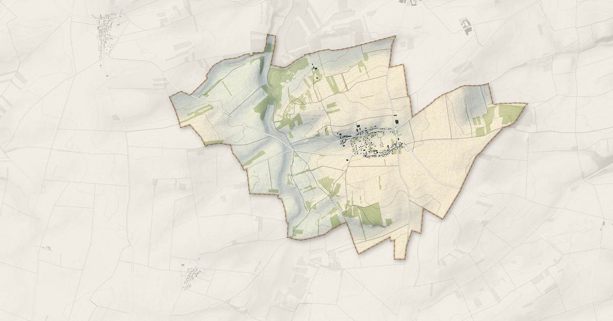 Portrait cartographique de Champmotteux : relief, eau, forêts, bâti et voies, calculés à partir des données de l'IGN