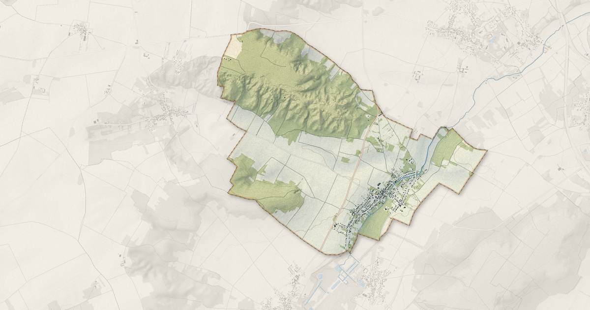 Portrait cartographique de Dannemois : relief, eau, forêts, bâti et voies, calculés à partir des données de l'IGN
