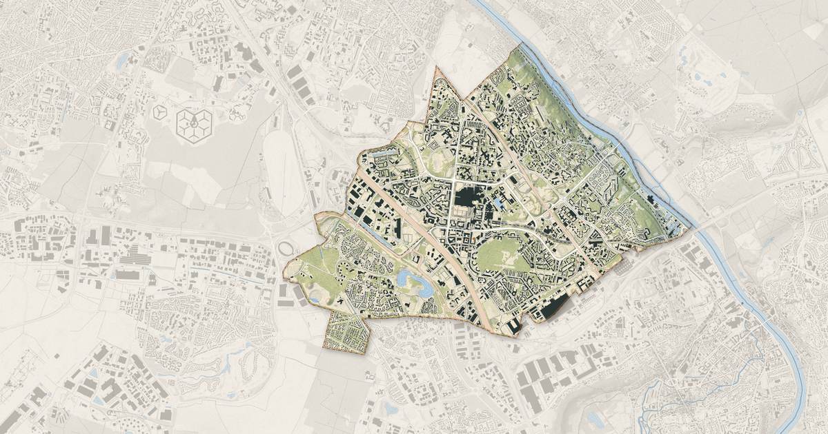 Portrait cartographique de Évry-Courcouronnes : relief, eau, forêts, bâti et voies, calculés à partir des données de l'IGN