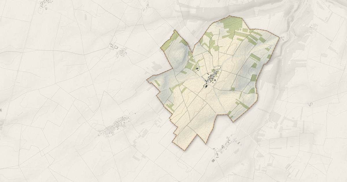 Portrait cartographique de La Forêt-Sainte-Croix : relief, eau, forêts, bâti et voies, calculés à partir des données de l'IGN