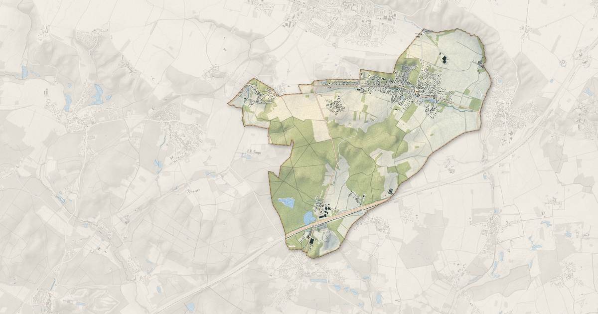 Portrait cartographique de Forges-les-Bains : relief, eau, forêts, bâti et voies, calculés à partir des données de l'IGN