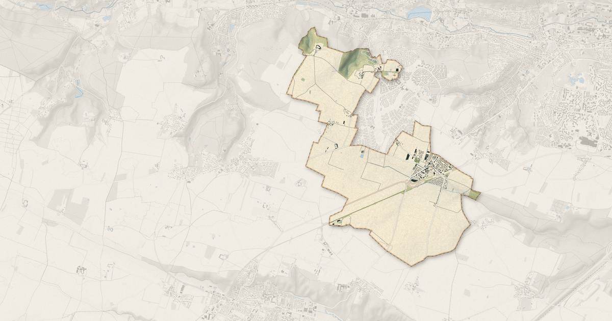 Portrait cartographique de Gometz-la-Ville : relief, eau, forêts, bâti et voies, calculés à partir des données de l'IGN