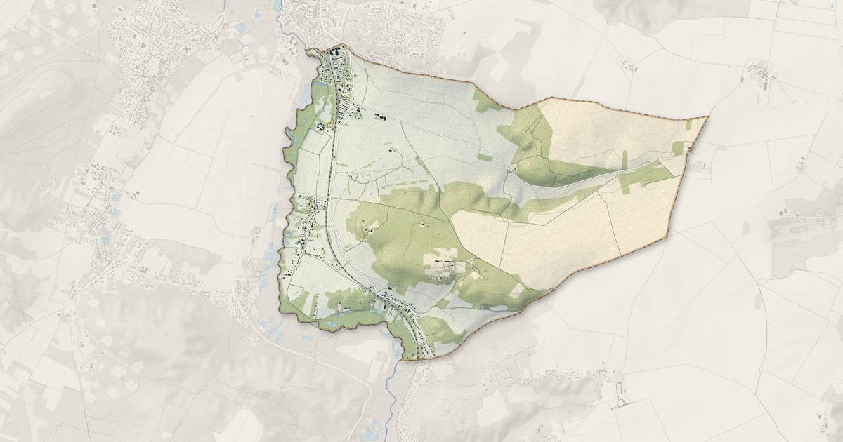 Portrait cartographique de Guigneville-sur-Essonne : relief, eau, forêts, bâti et voies, calculés à partir des données de l'IGN