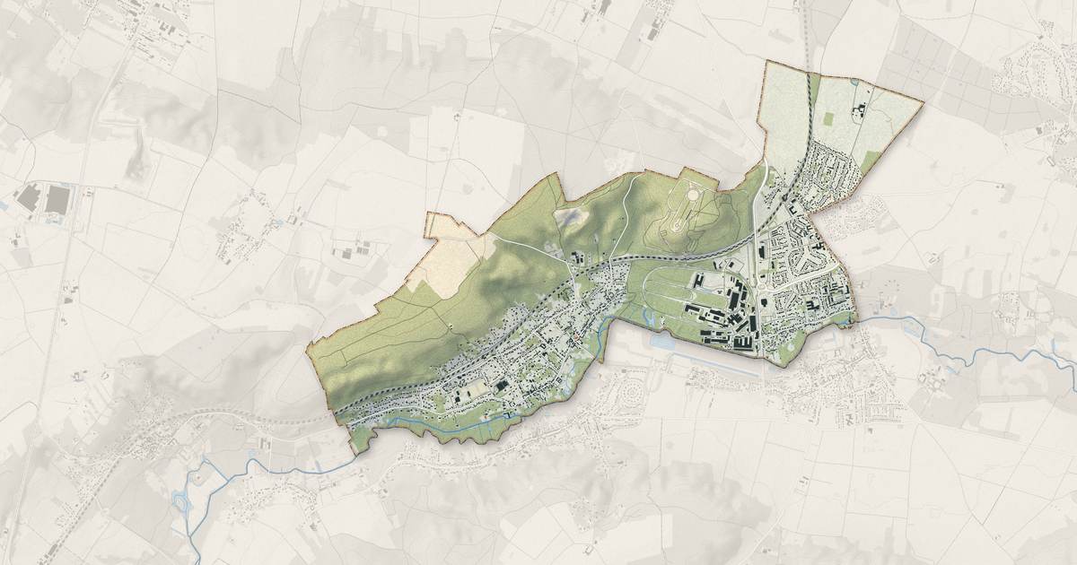 Portrait cartographique de Lardy : relief, eau, forêts, bâti et voies, calculés à partir des données de l'IGN