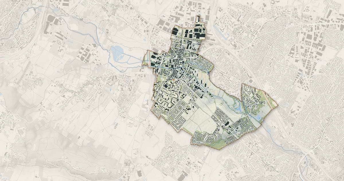 Portrait cartographique de Longjumeau : relief, eau, forêts, bâti et voies, calculés à partir des données de l'IGN