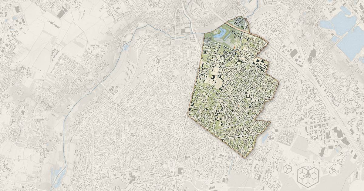 Portrait cartographique de Morsang-sur-Orge : relief, eau, forêts, bâti et voies, calculés à partir des données de l'IGN
