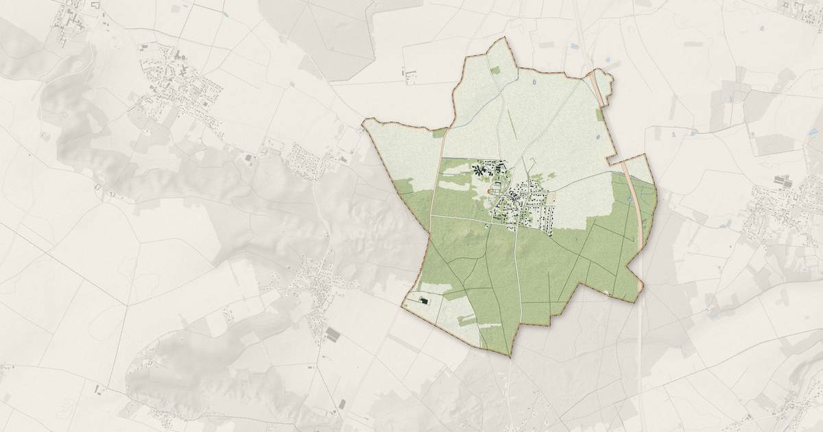 Portrait cartographique de Nainville-les-Roches : relief, eau, forêts, bâti et voies, calculés à partir des données de l'IGN