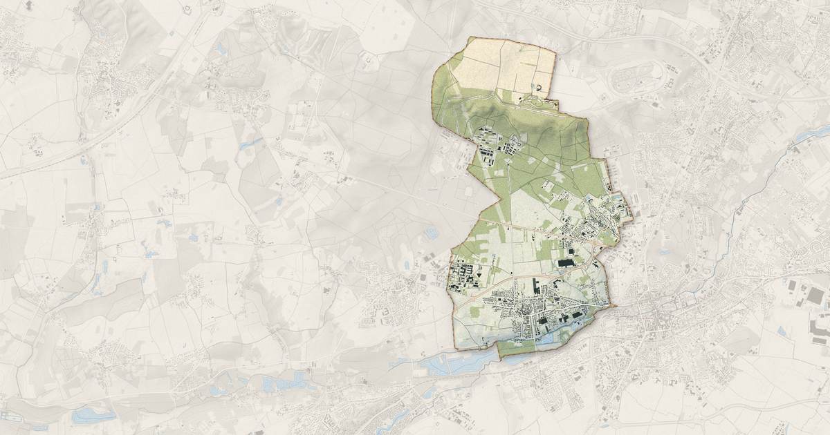 Portrait cartographique de Ollainville : relief, eau, forêts, bâti et voies, calculés à partir des données de l'IGN