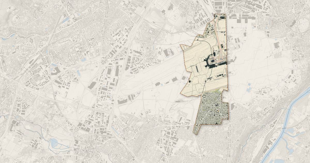 Portrait cartographique de Paray-Vieille-Poste : relief, eau, forêts, bâti et voies, calculés à partir des données de l'IGN