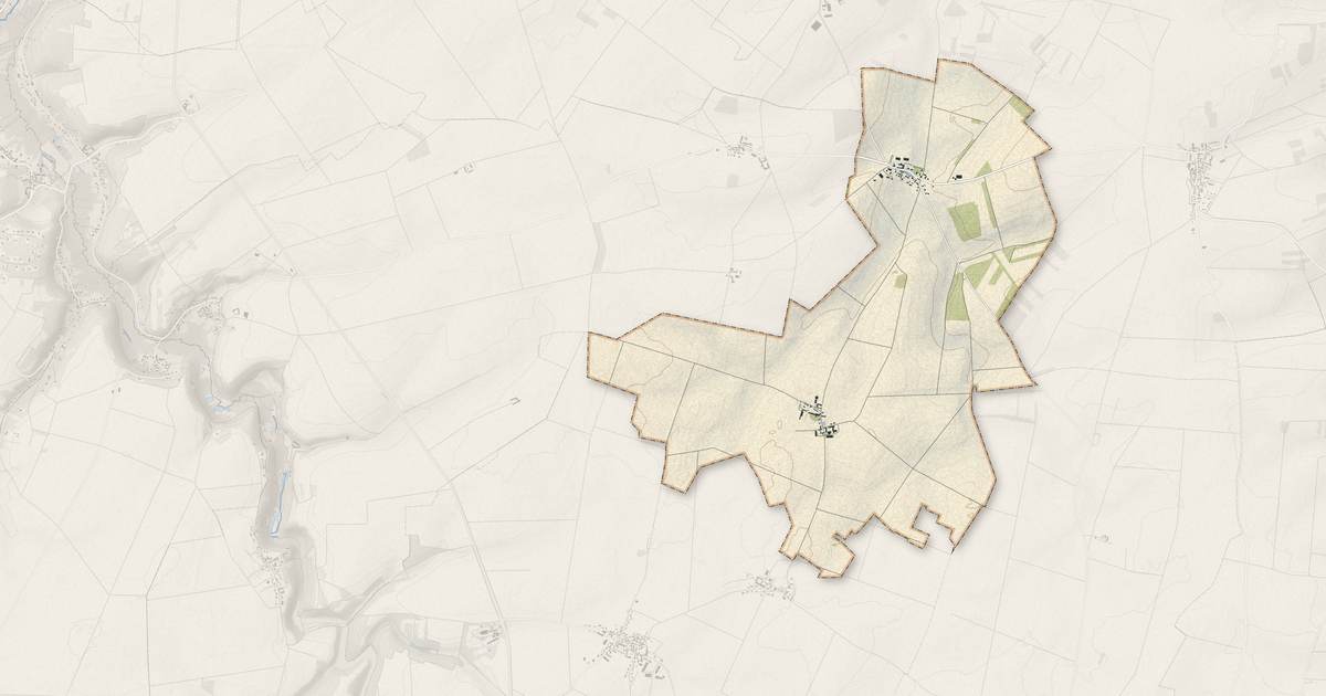 Portrait cartographique de Roinvilliers : relief, eau, forêts, bâti et voies, calculés à partir des données de l'IGN