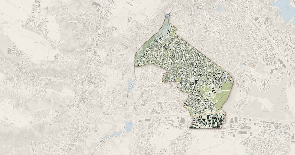 Portrait cartographique de Sainte-Geneviève-des-Bois : relief, eau, forêts, bâti et voies, calculés à partir des données de l'IGN