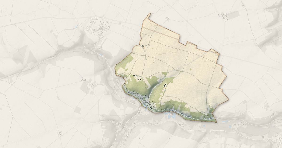 Portrait cartographique de Saint-Hilaire : relief, eau, forêts, bâti et voies, calculés à partir des données de l'IGN