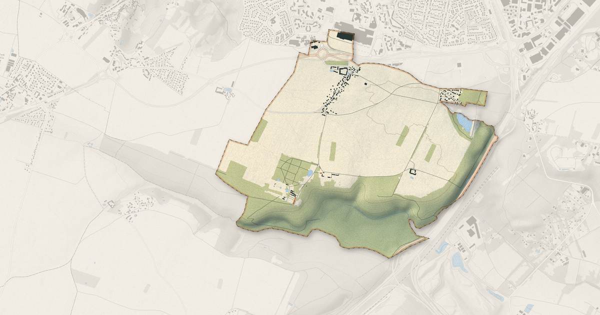 Portrait cartographique de Saint-Jean-de-Beauregard : relief, eau, forêts, bâti et voies, calculés à partir des données de l'IGN