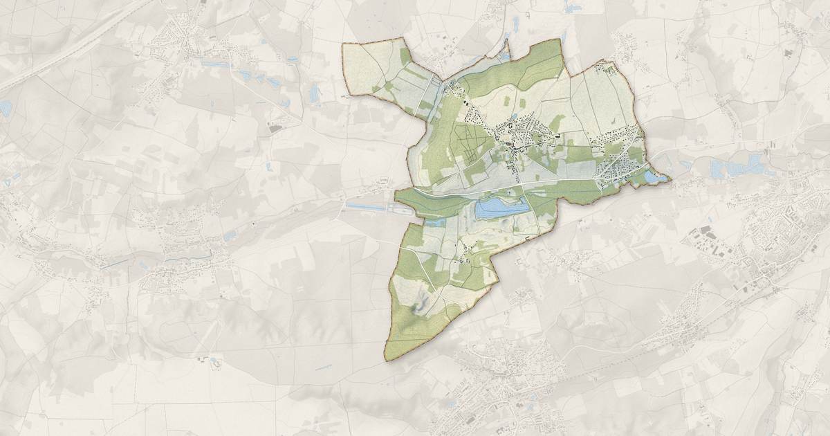 Portrait cartographique de Saint-Maurice-Montcouronne : relief, eau, forêts, bâti et voies, calculés à partir des données de l'IGN