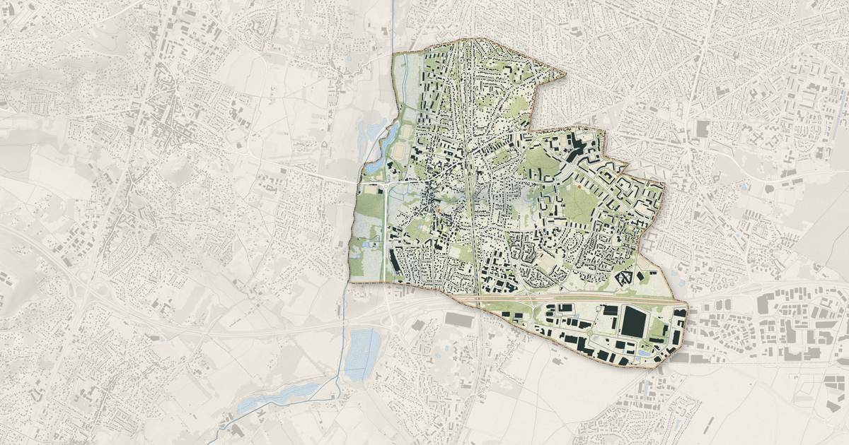Portrait cartographique de Saint-Michel-sur-Orge : relief, eau, forêts, bâti et voies, calculés à partir des données de l'IGN