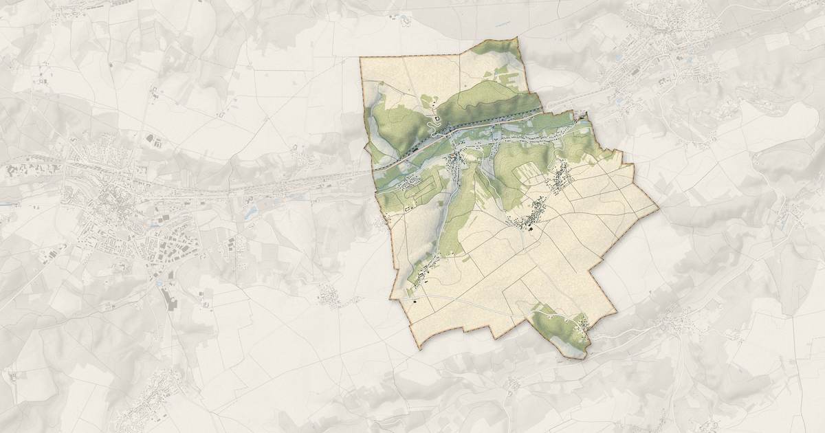 Portrait cartographique de Sermaise : relief, eau, forêts, bâti et voies, calculés à partir des données de l'IGN