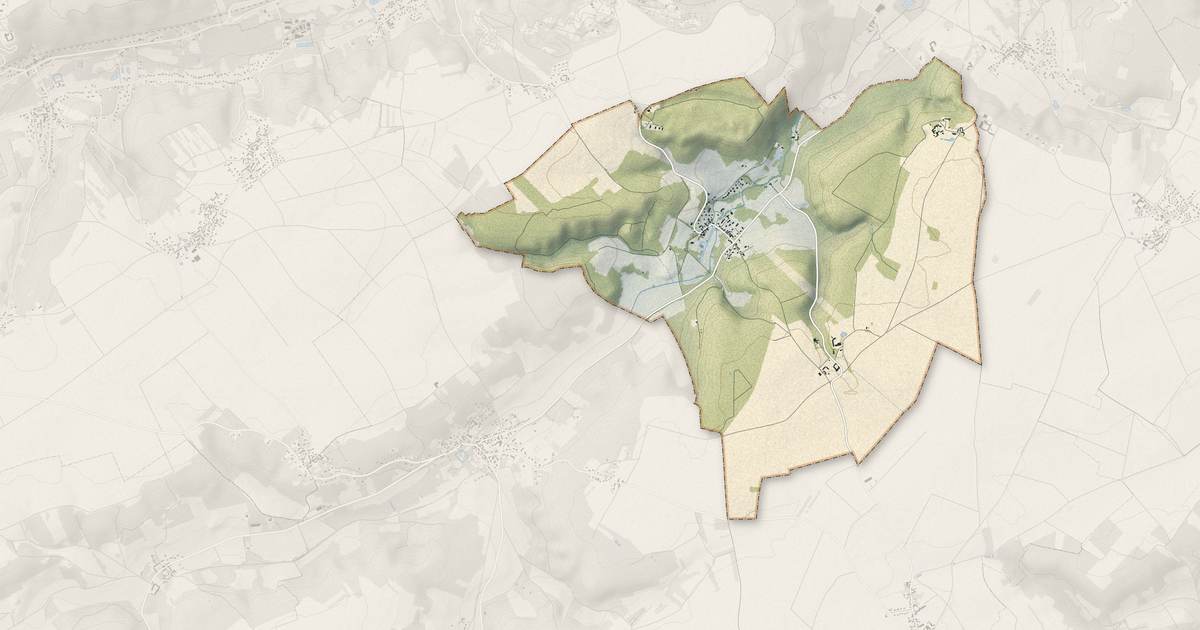 Portrait cartographique de Souzy-la-Briche : relief, eau, forêts, bâti et voies, calculés à partir des données de l'IGN