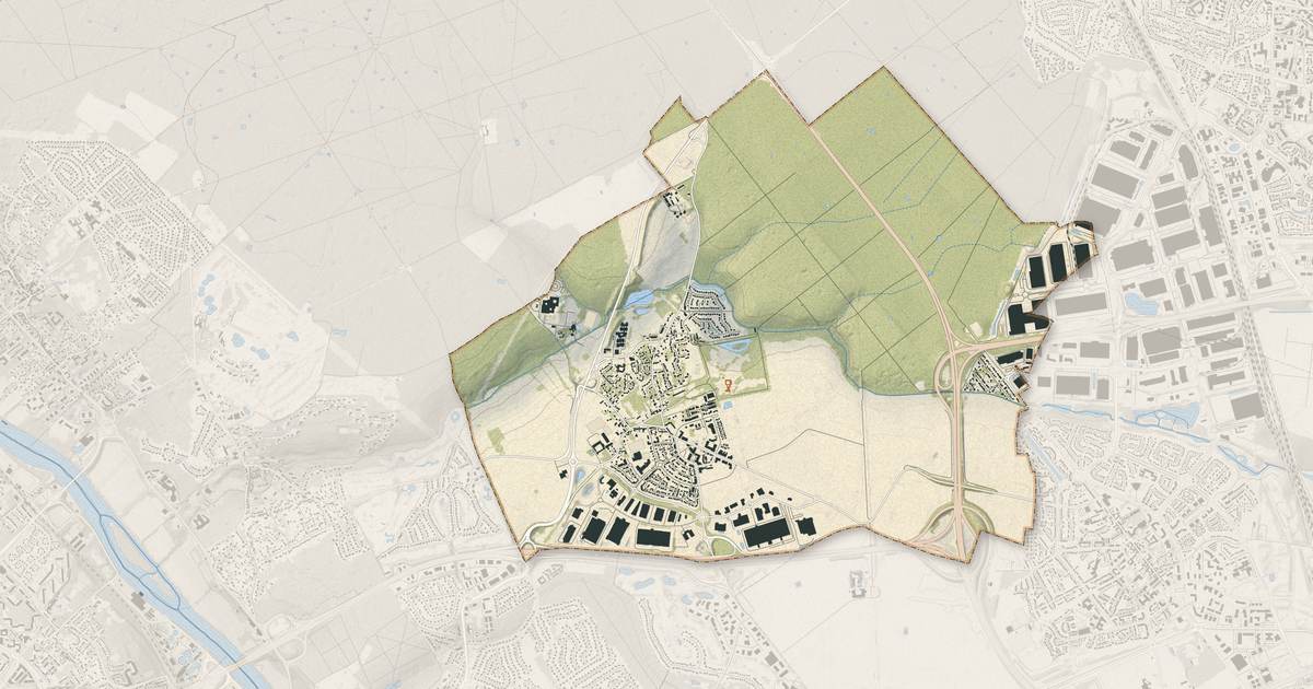Portrait cartographique de Tigery : relief, eau, forêts, bâti et voies, calculés à partir des données de l'IGN