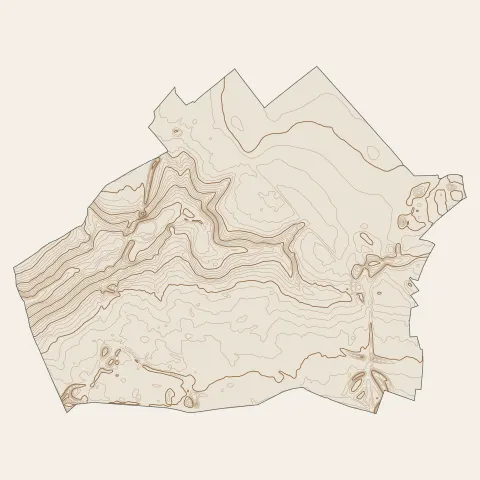 Tigery : courbes de niveau