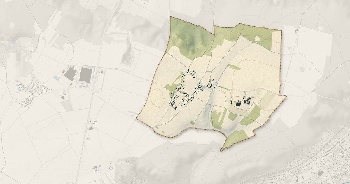 Portrait cartographique de Torfou : relief, eau, forêts, bâti et voies, calculés à partir des données de l'IGN