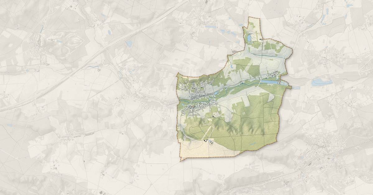 Portrait cartographique de Le Val-Saint-Germain : relief, eau, forêts, bâti et voies, calculés à partir des données de l'IGN