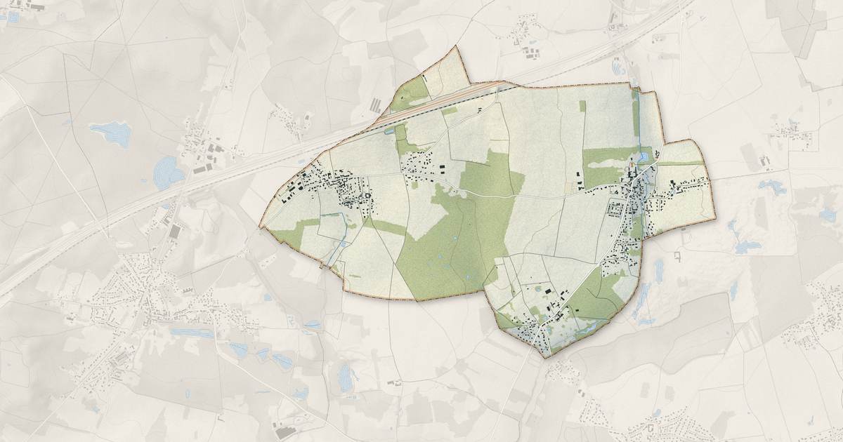 Portrait cartographique de Vaugrigneuse : relief, eau, forêts, bâti et voies, calculés à partir des données de l'IGN