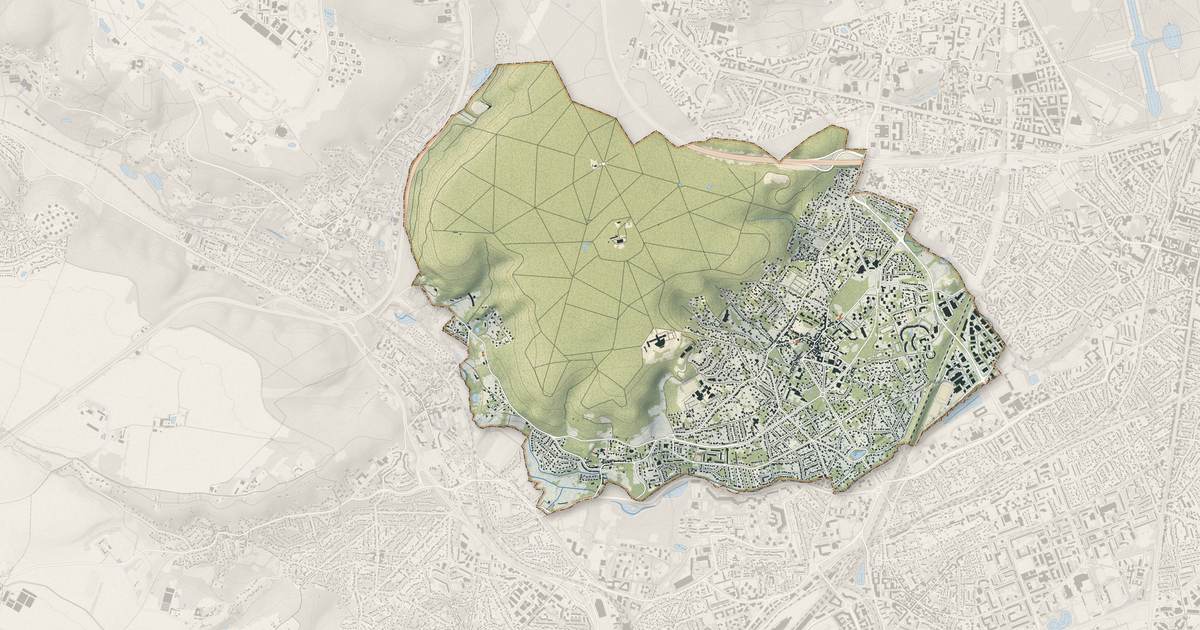 Portrait cartographique de Verrières-le-Buisson : relief, eau, forêts, bâti et voies, calculés à partir des données de l'IGN
