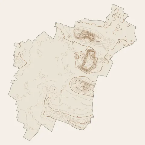 Vert-le-Grand : courbes de niveau