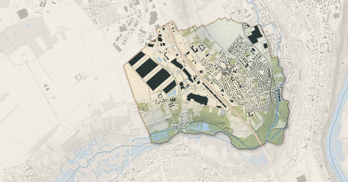 Portrait cartographique de Villabé : relief, eau, forêts, bâti et voies, calculés à partir des données de l'IGN