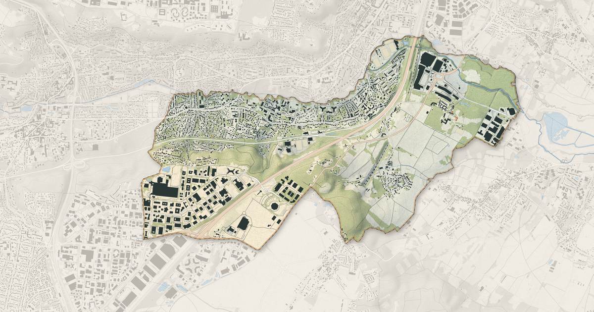 Portrait cartographique de Villebon-sur-Yvette : relief, eau, forêts, bâti et voies, calculés à partir des données de l'IGN