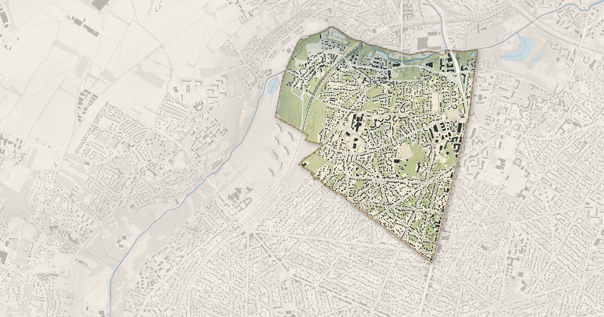 Portrait cartographique de Villemoisson-sur-Orge : relief, eau, forêts, bâti et voies, calculés à partir des données de l'IGN