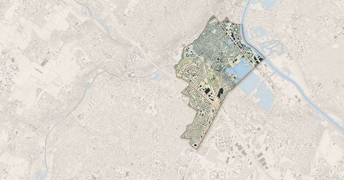 Portrait cartographique de Viry-Châtillon : relief, eau, forêts, bâti et voies, calculés à partir des données de l'IGN