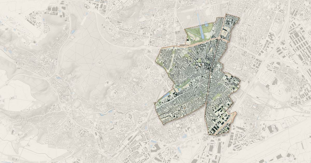Portrait cartographique de Antony : relief, eau, forêts, bâti et voies, calculés à partir des données de l'IGN