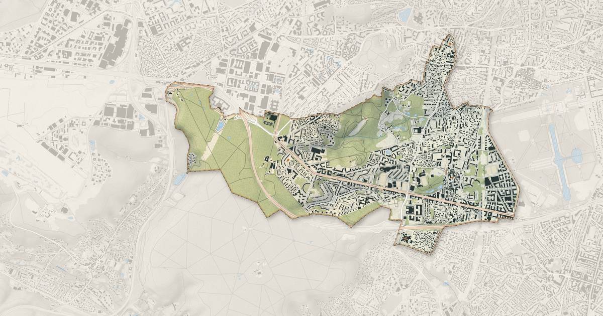 Portrait cartographique de Châtenay-Malabry : relief, eau, forêts, bâti et voies, calculés à partir des données de l'IGN