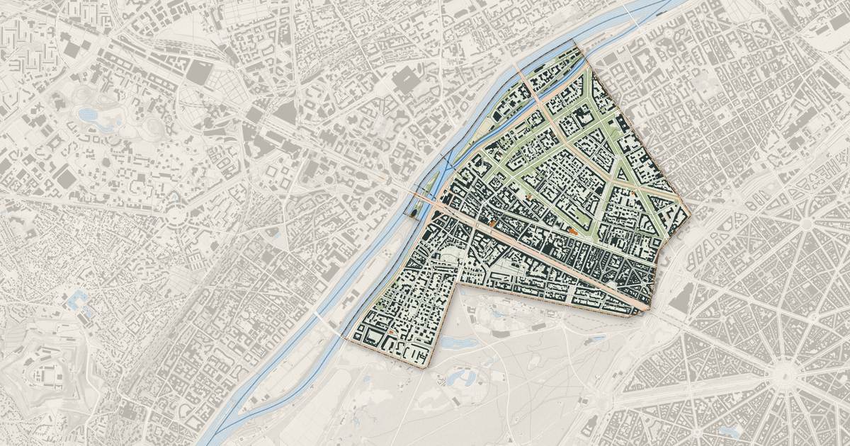 Portrait cartographique de Neuilly-sur-Seine : relief, eau, forêts, bâti et voies, calculés à partir des données de l'IGN