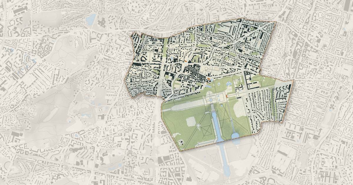 Portrait cartographique de Sceaux : relief, eau, forêts, bâti et voies, calculés à partir des données de l'IGN