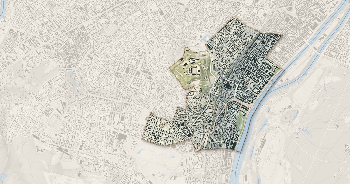 Portrait cartographique de Suresnes : relief, eau, forêts, bâti et voies, calculés à partir des données de l'IGN