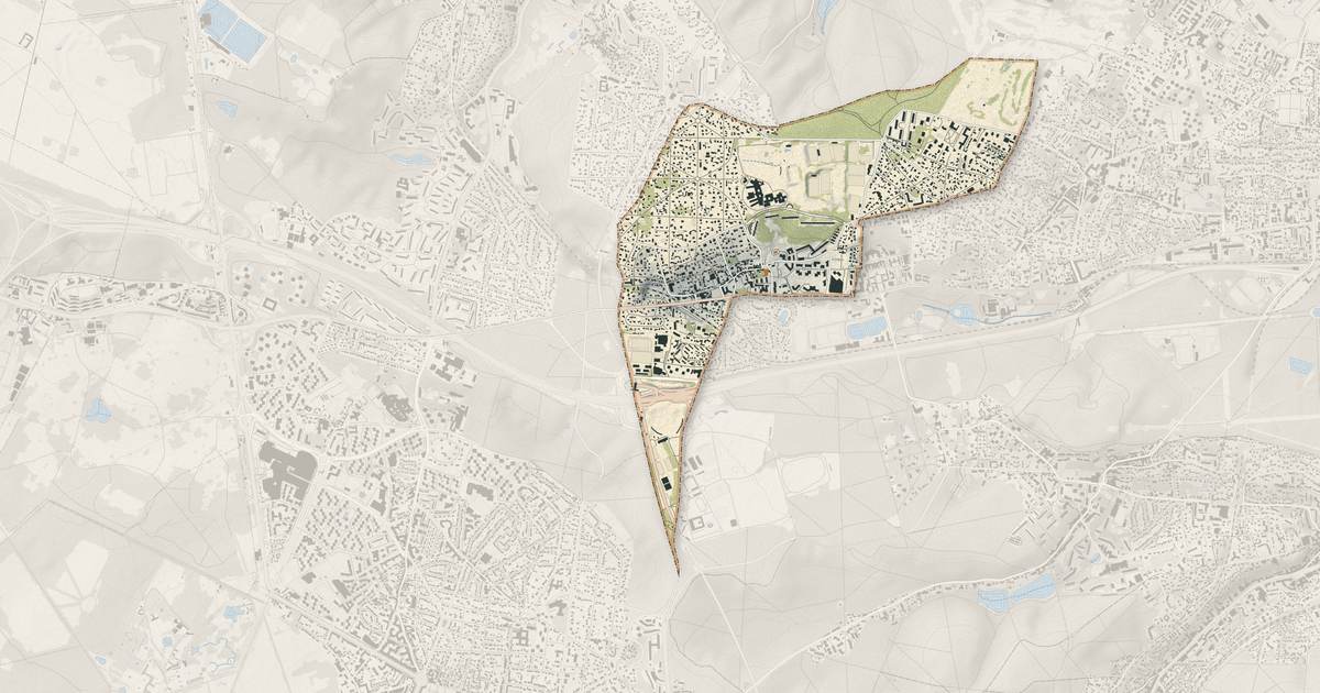 Portrait cartographique de Vaucresson : relief, eau, forêts, bâti et voies, calculés à partir des données de l'IGN