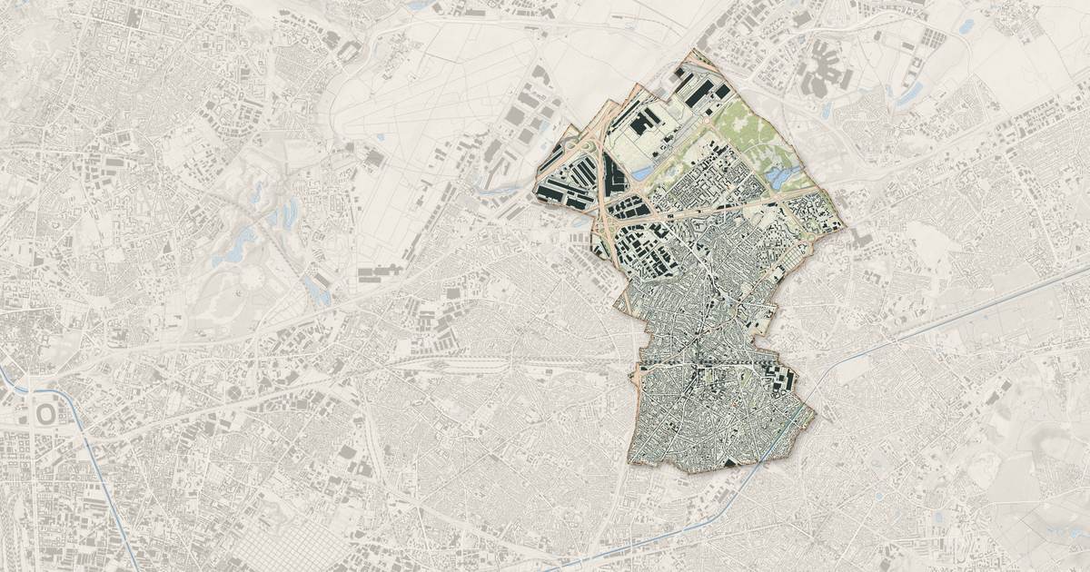 Portrait cartographique de Aulnay-sous-Bois : relief, eau, forêts, bâti et voies, calculés à partir des données de l'IGN