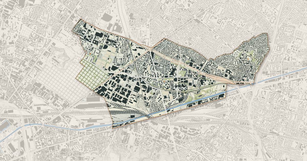 Portrait cartographique de Bobigny : relief, eau, forêts, bâti et voies, calculés à partir des données de l'IGN