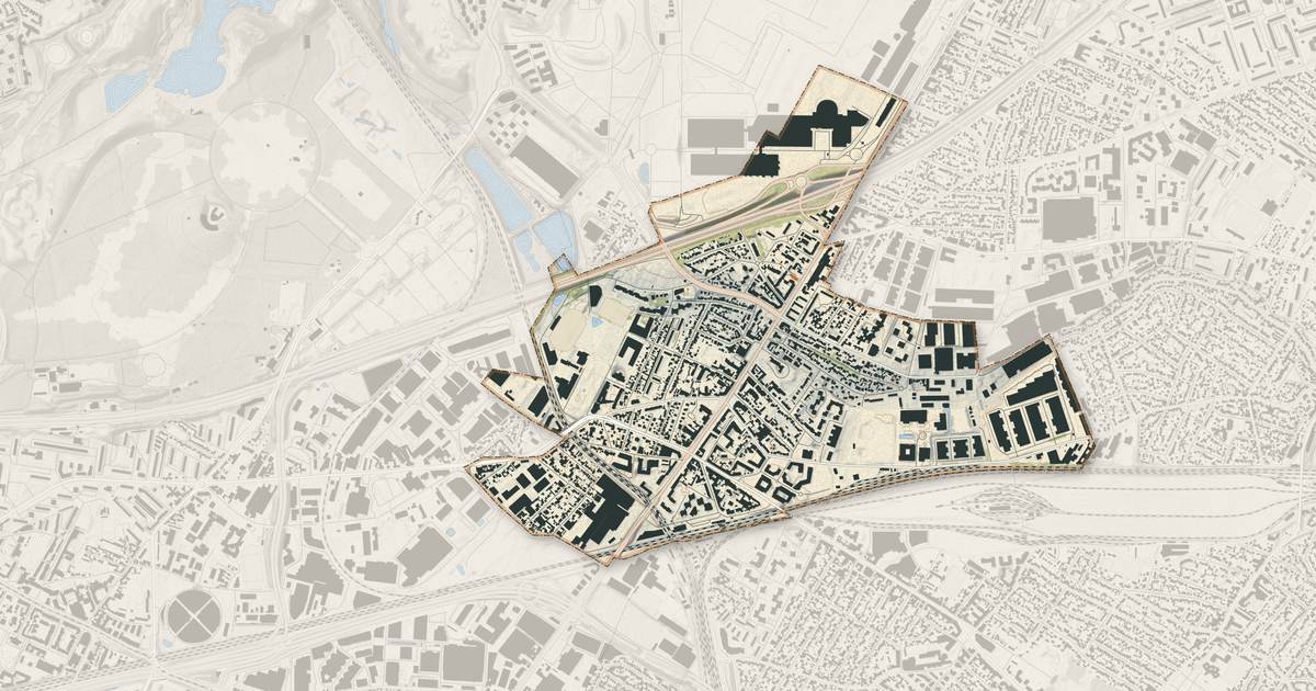 Portrait cartographique de Le Bourget : relief, eau, forêts, bâti et voies, calculés à partir des données de l'IGN