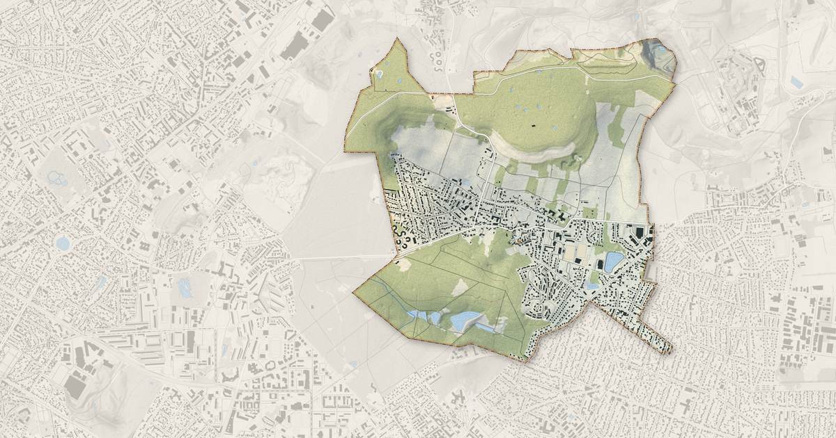 Portrait cartographique de Coubron : relief, eau, forêts, bâti et voies, calculés à partir des données de l'IGN