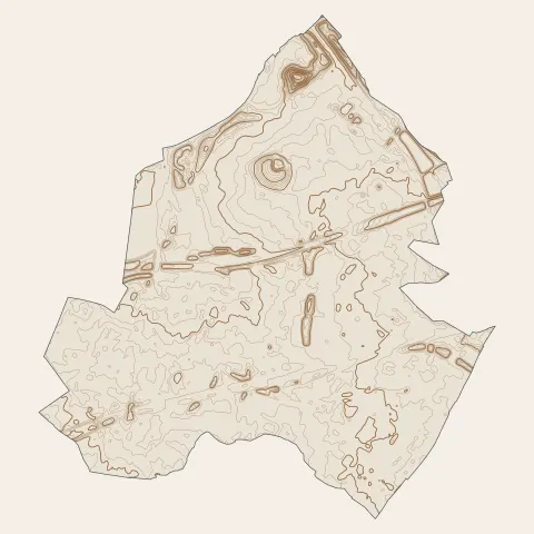 La Courneuve : courbes de niveau