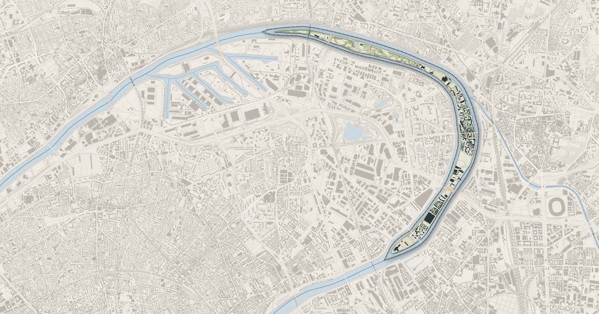 Portrait cartographique de L'Île-Saint-Denis : relief, eau, forêts, bâti et voies, calculés à partir des données de l'IGN