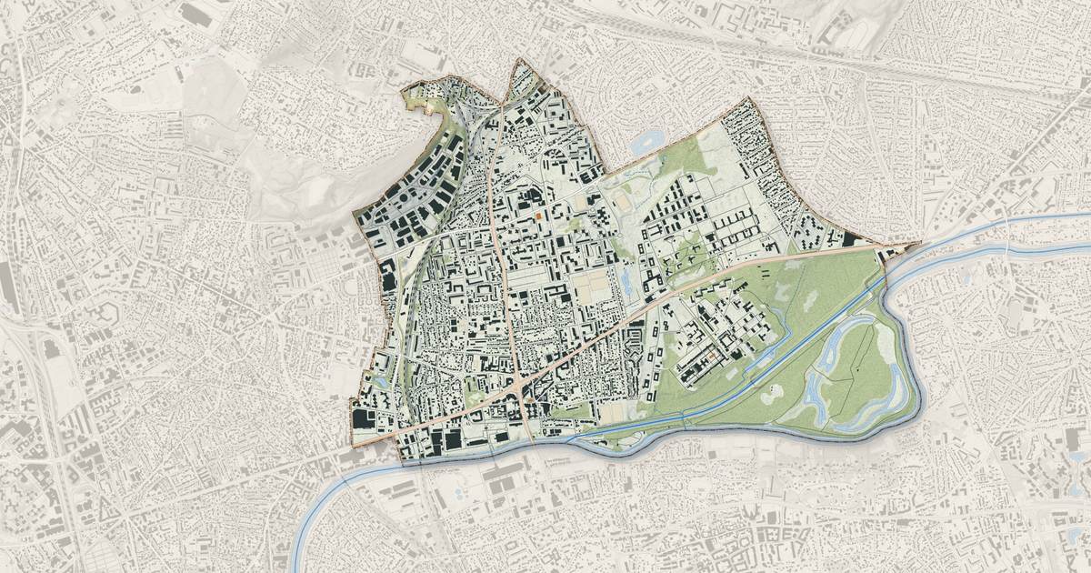 Portrait cartographique de Neuilly-sur-Marne : relief, eau, forêts, bâti et voies, calculés à partir des données de l'IGN